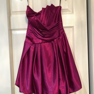 A Strapless Mini Dress